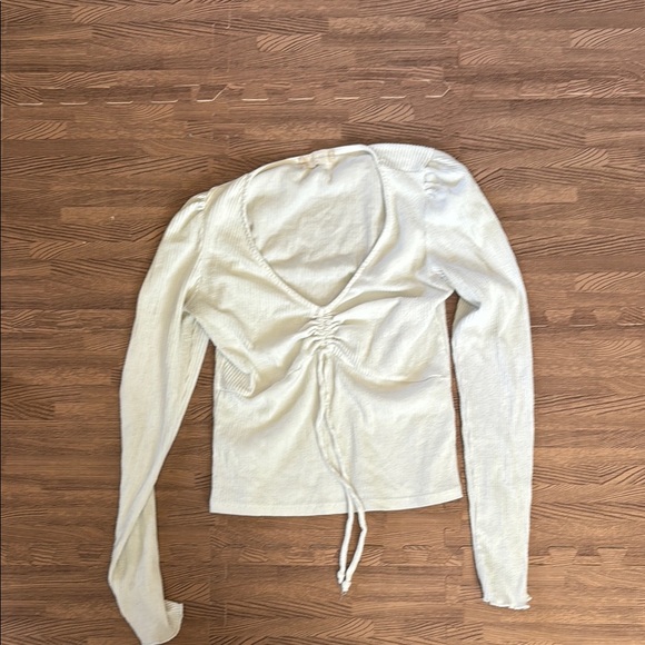 ALTARD STATE WHITE LONG SLEAVE RIBBED TOP SIZE SMALL - Picture 1 of 2